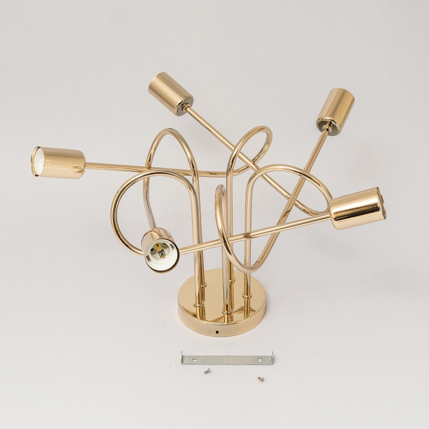 Pinta-asennettava kattokruunu OXFORD 5xE27/15W/230V kultainen