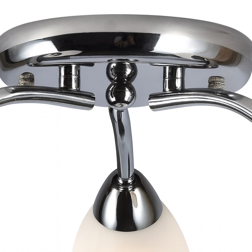 Pinta-asennettava kattokruunu PORTOS 3xE14/10W/230V kiiltävä kromi