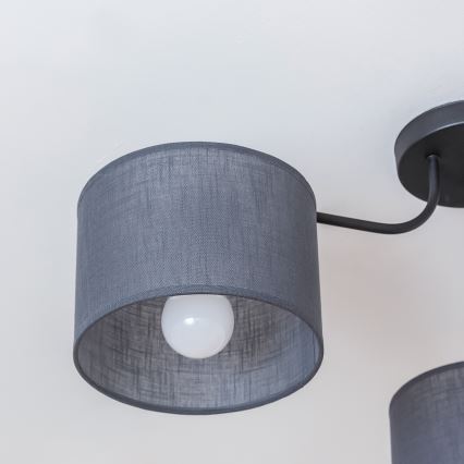 Pinta-asennettava kattovalaisin ALBA 3xE27/15W/230V harmaa