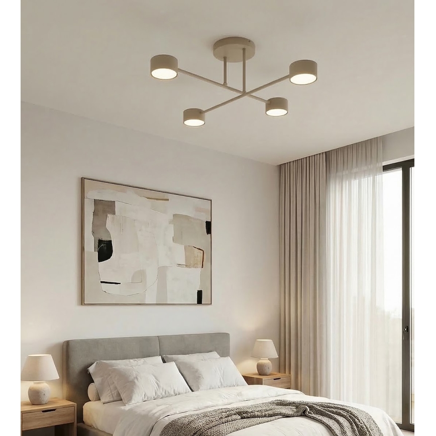 Pinta-asennettava kattovalaisin HALO 4xGX53/10W/230V beige