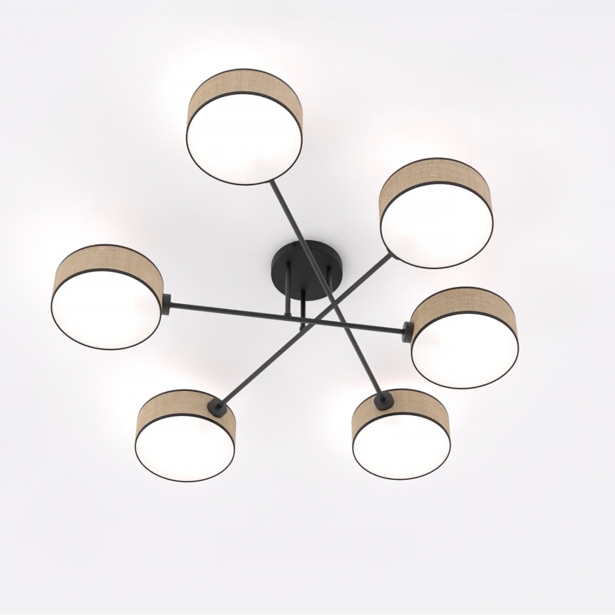 Pinta-asennettava kattovalaisin MAGA 6xE14/10W/230V beige