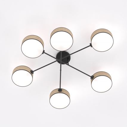 Pinta-asennettava kattovalaisin MAGA 6xE14/10W/230V beige