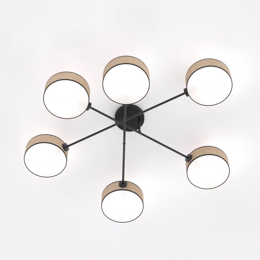 Pinta-asennettava kattovalaisin MAGA 6xE14/10W/230V beige
