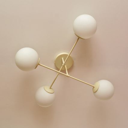 Pinta-asennettava kattovalaisin MOON 4xE27/15W/230V, kermanvärinen