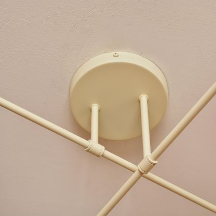 Pinta-asennettava kattovalaisin MOON 4xE27/15W/230V, kermanvärinen