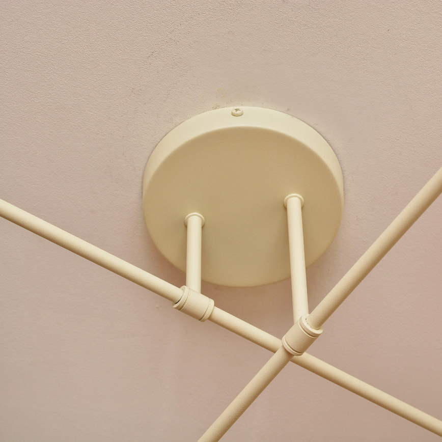 Pinta-asennettava kattovalaisin MOON 4xE27/15W/230V, kermanvärinen