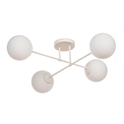 Pinta-asennettava kattovalaisin MOON 4xE27/15W/230V, kermanvärinen