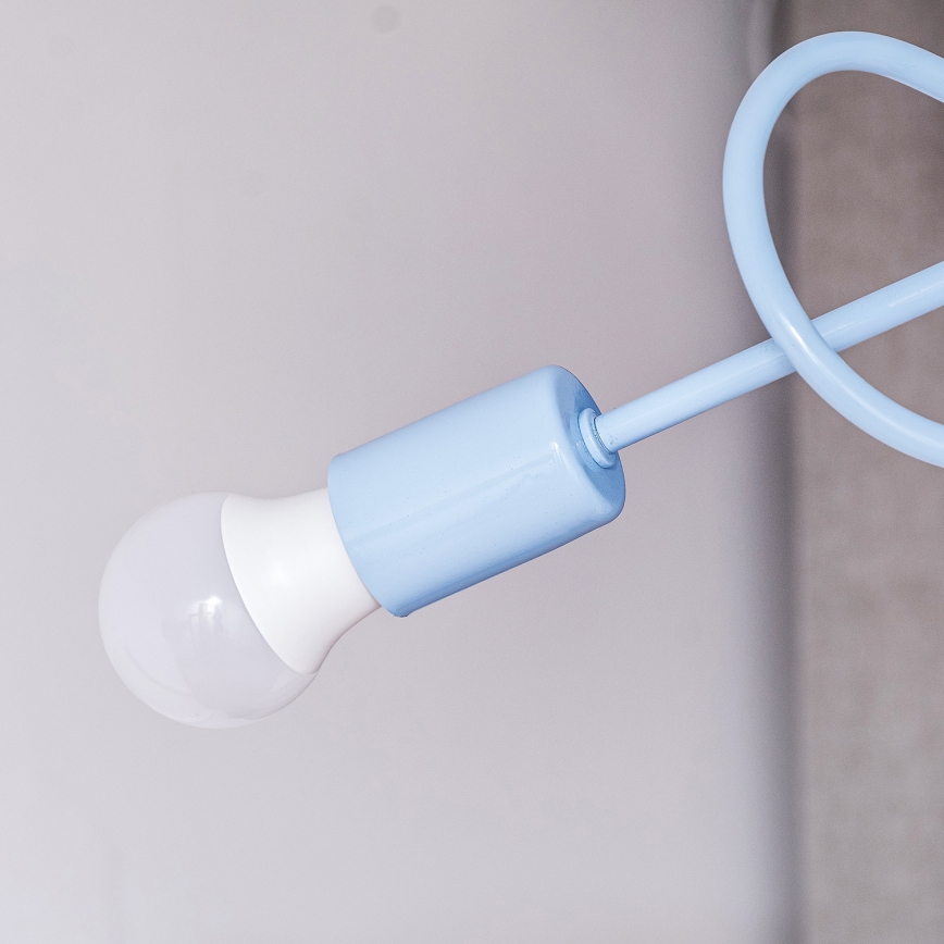 Pinta-asennettava kattovalaisin OXFORD 3xE27/15W/230V sininen