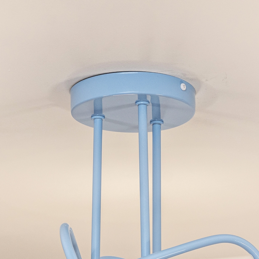 Pinta-asennettava kattovalaisin OXFORD 3xE27/15W/230V sininen