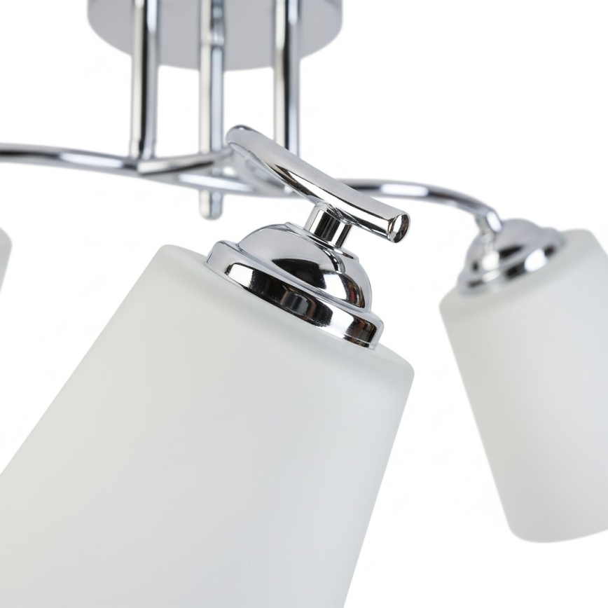 Pinta-asennettava kattovalaisin PAFOS 3xE27/15W/230V kiiltävä kromi