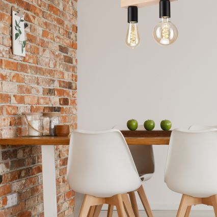 Pinta-asennettava kattovalaisin VITO 2xE27/60W/230V pyökki