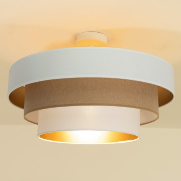 Pinta-asennettava kattovalaisin WENTA 1xE27/60W/230V, halkaisija 50 cm, valkoinen/ruskea