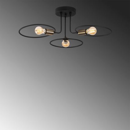 Pinta-asetettava kattokruunu CIRCLE 3xE27/40W/230V