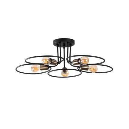 Pinta-asetettava kattokruunu CIRCLE 5xE27/40W/230V