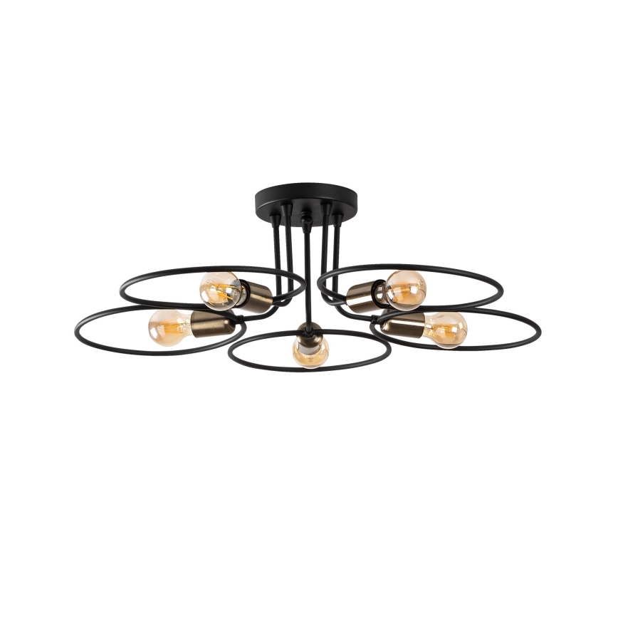 Pinta-asetettava kattokruunu CIRCLE 5xE27/40W/230V