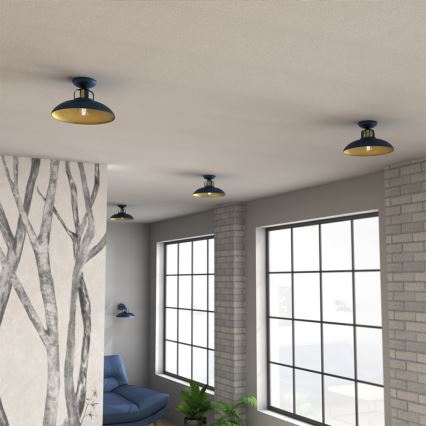 Pinta-asetettava kattokruunu FELIX 1xE27/60W/230V sininen