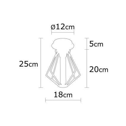 Pinta-asetettava kattokruunu OYLAT 1xE27/60W/230V