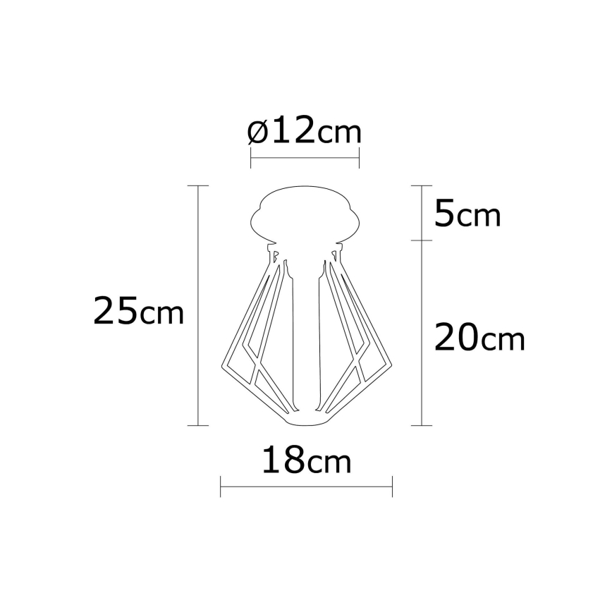 Pinta-asetettava kattokruunu OYLAT 1xE27/60W/230V