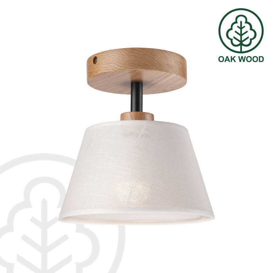 Pinnalla kiinnitettävä kattovalaisin ANTONIO 1xE14/60W/230V valkoinen/tammi