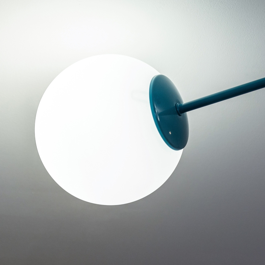 Pintaan asennettava kattovalaisin MOON 2xE27/15W/230V turkoosi