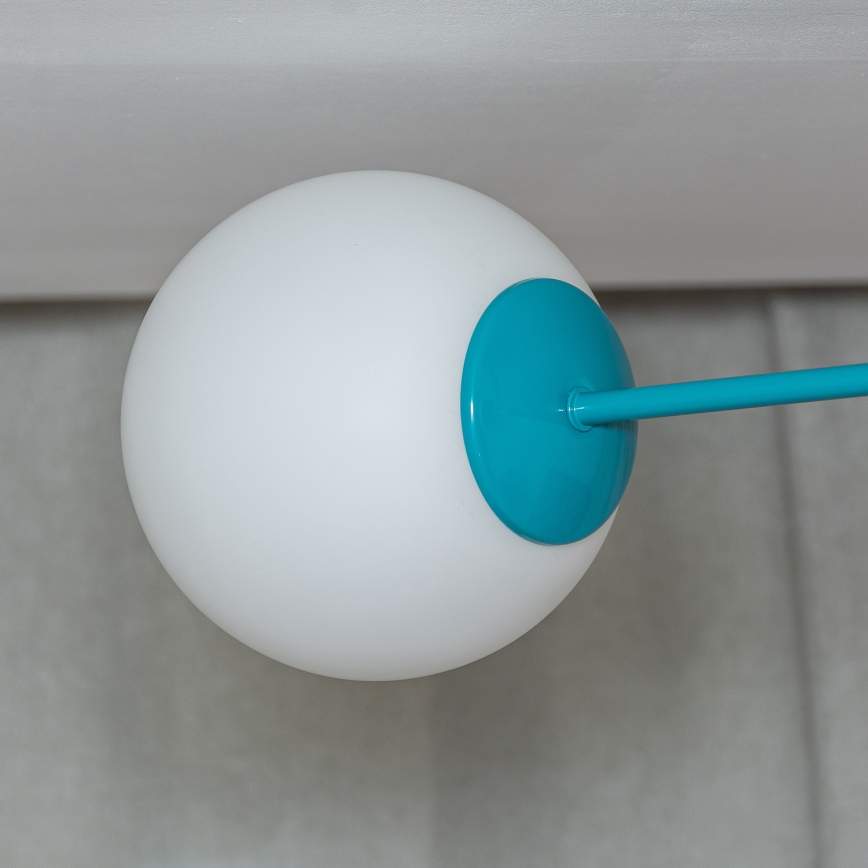 Pintaan asennettava kattovalaisin MOON 2xE27/15W/230V turkoosi