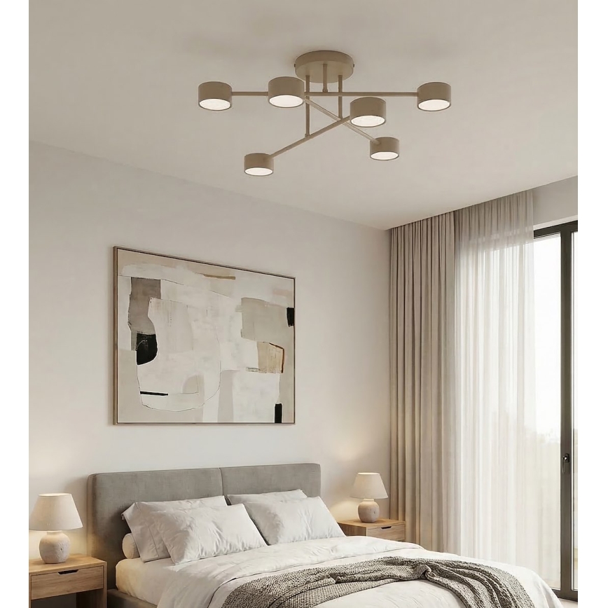 Pintakiinnitteinen HALO-kattovalaisin 6xGX53/10W/230V, beige