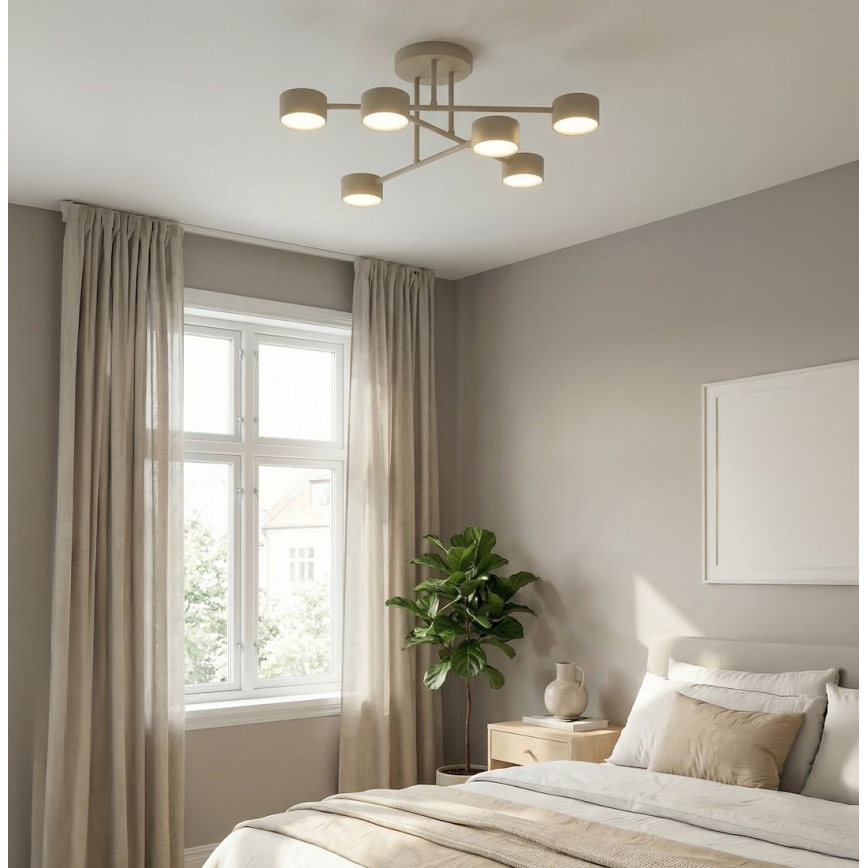 Pintakiinnitteinen HALO-kattovalaisin 6xGX53/10W/230V, beige
