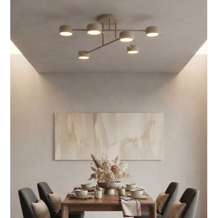 Pintakiinnitteinen HALO-kattovalaisin 6xGX53/10W/230V, beige