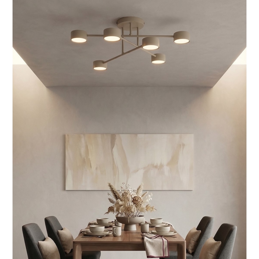 Pintakiinnitteinen HALO-kattovalaisin 6xGX53/10W/230V, beige