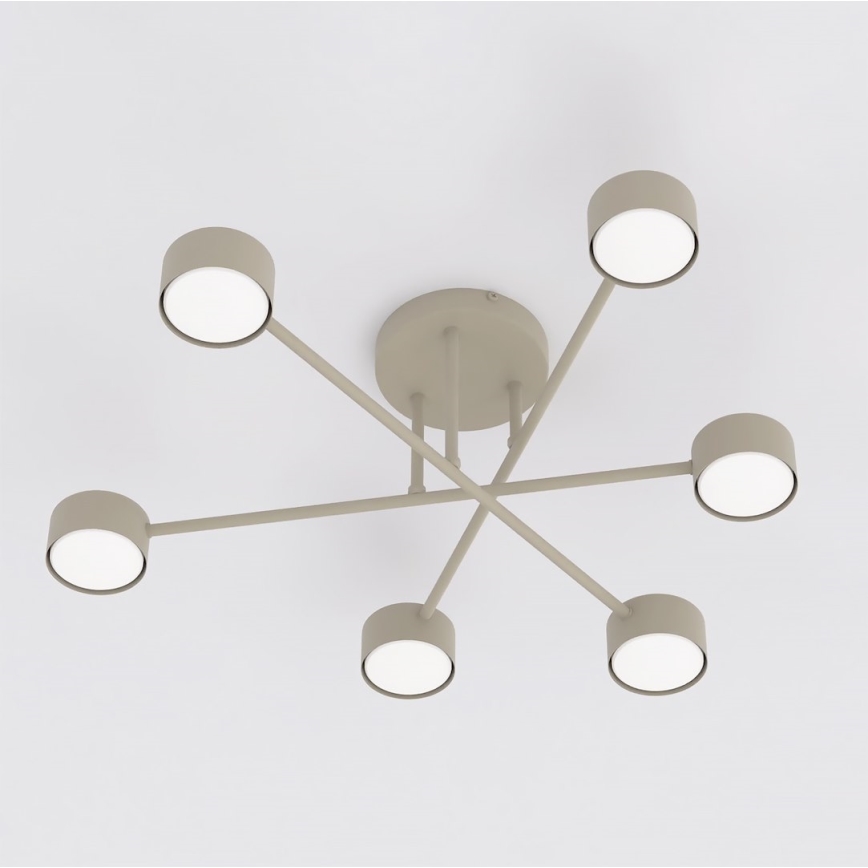 Pintakiinnitteinen HALO-kattovalaisin 6xGX53/10W/230V, beige