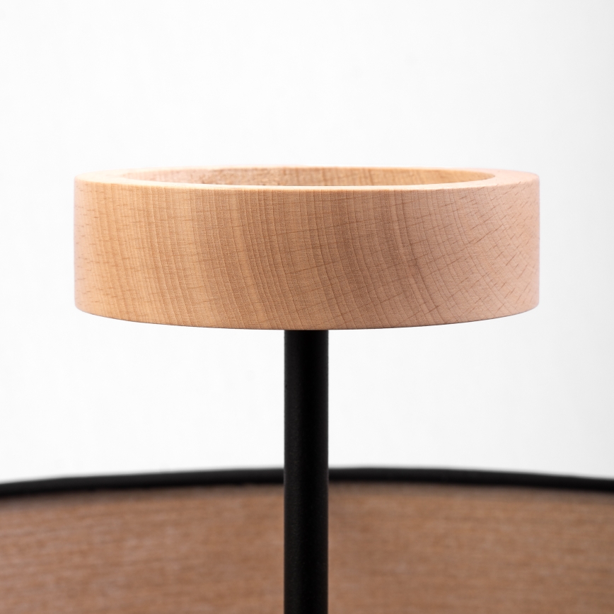 Pintakiinnitteinen kattokruunu ALBA 3xE27/15W/230V Ø 40 cm musta/ruskea