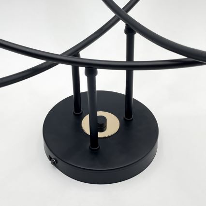 Pintakiinnitteinen kattokruunu ANYA 6xE27/15W/230V musta/kulta