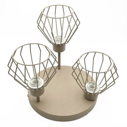 Pintakiinnitteinen kattokruunu AUDREY 3xE27/60W/230V beige