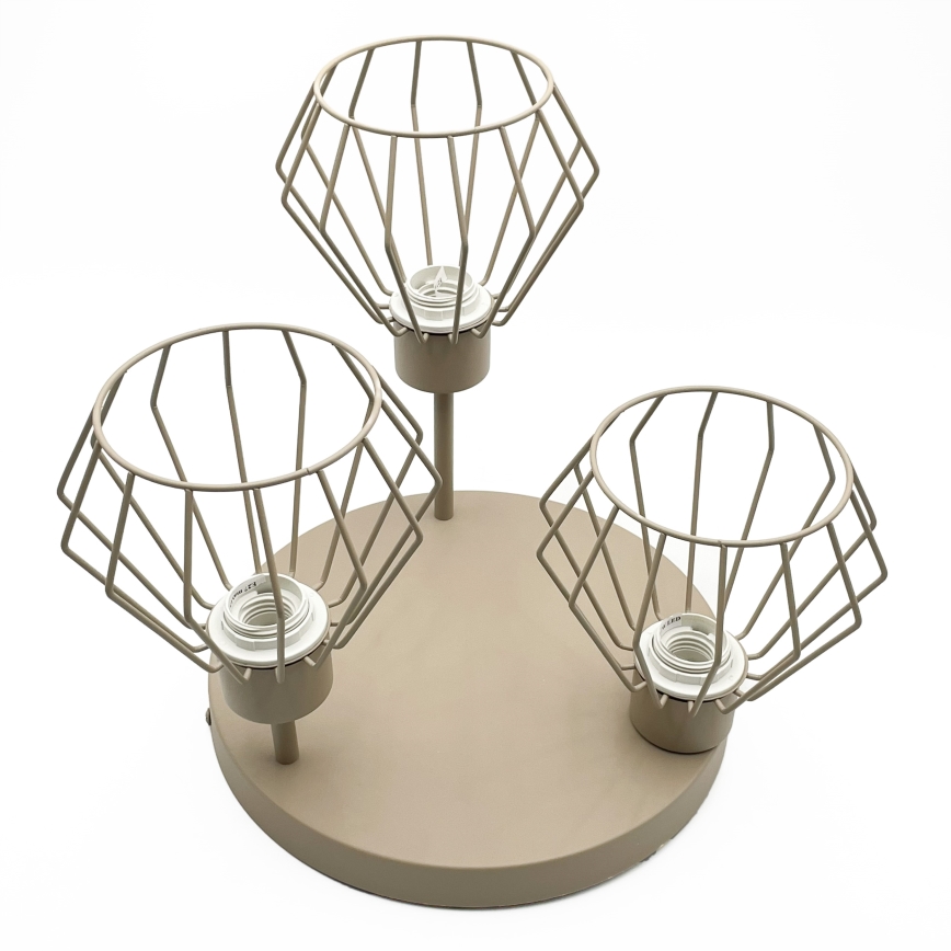 Pintakiinnitteinen kattokruunu AUDREY 3xE27/60W/230V beige