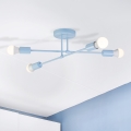 Pintakiinnitteinen kattokruunu CAMBRIDGE 4xE27/15W/230V, sininen