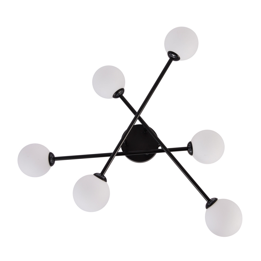 Pintakiinnitteinen kattokruunu DORADO 6xG9/28W/230V musta