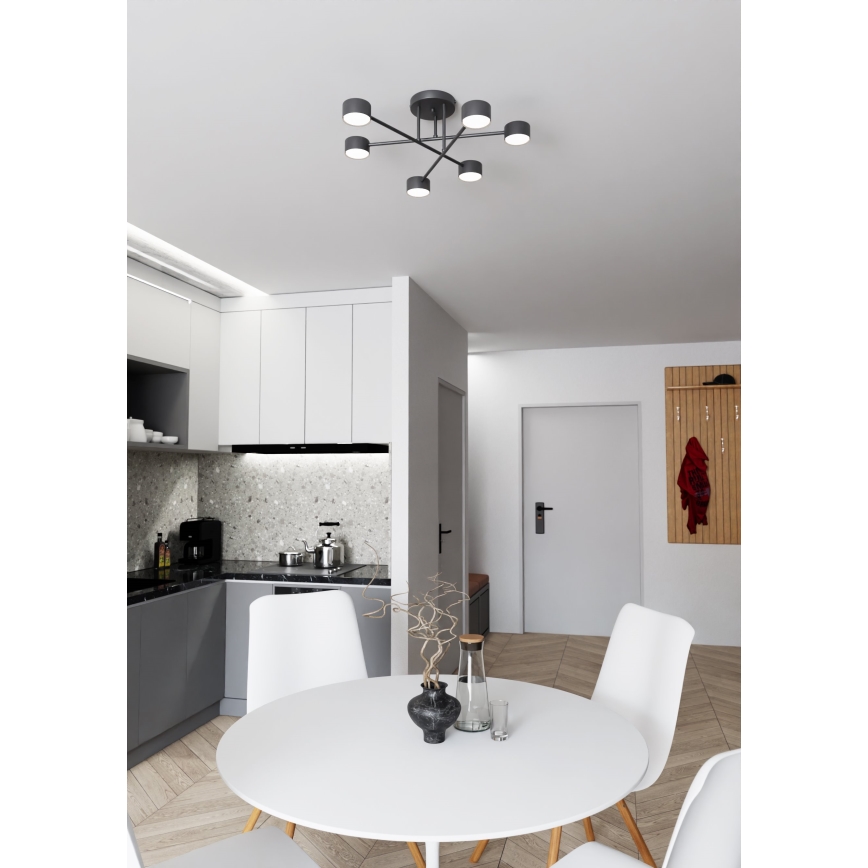 Pintakiinnitteinen kattokruunu HALO 6xGX53/10W/230V musta