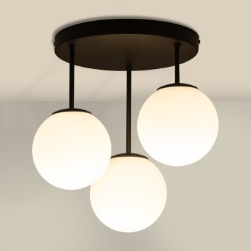 Pintakiinnitteinen kattokruunu MOONLIGHT 3xE27/15W/230V musta