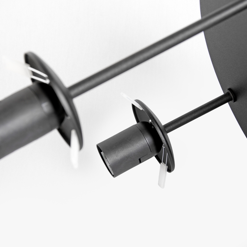 Pintakiinnitteinen kattokruunu MOONLIGHT 3xE27/15W/230V musta