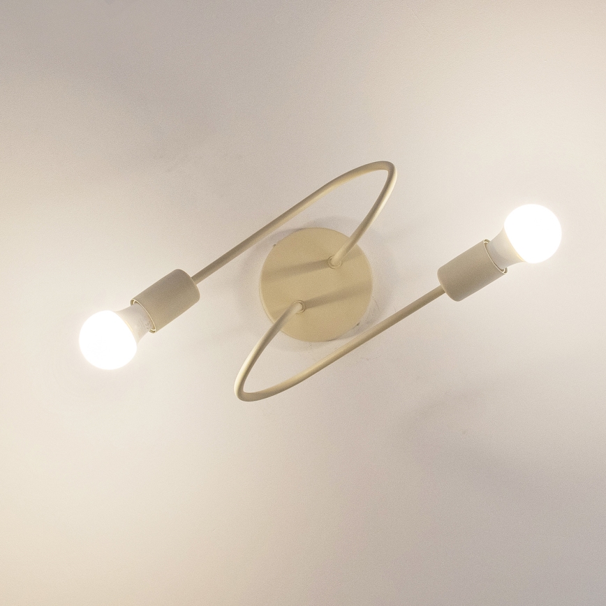 Pintakiinnitteinen kattokruunu OXFORD 2xE27/15W/230V kerma