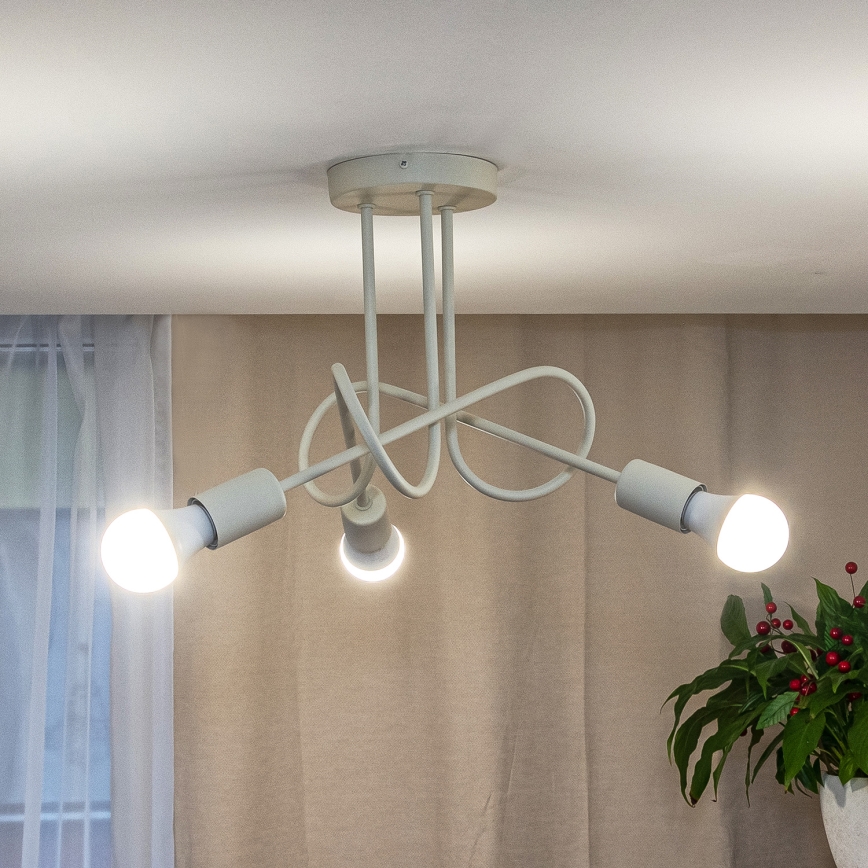 Pintakiinnitteinen kattokruunu OXFORD 3xE27/15W/230V kerma