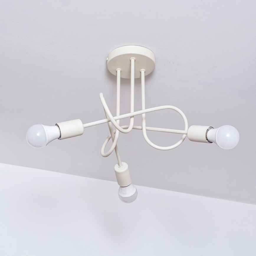 Pintakiinnitteinen kattokruunu OXFORD 3xE27/15W/230V kerma