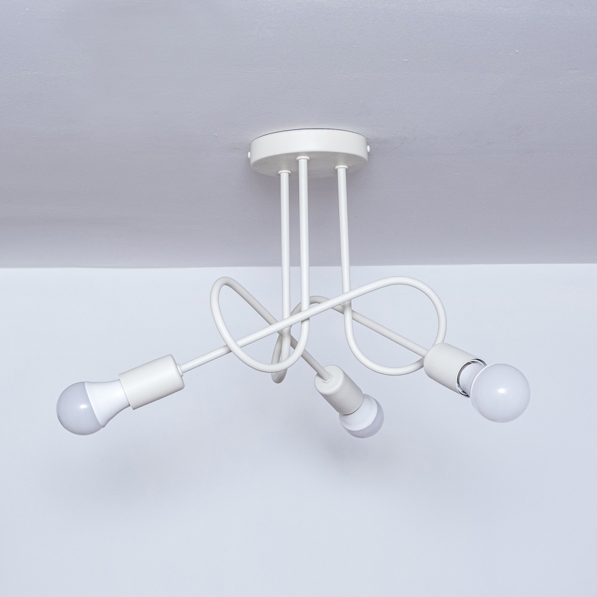 Pintakiinnitteinen kattokruunu OXFORD 3xE27/15W/230V kerma