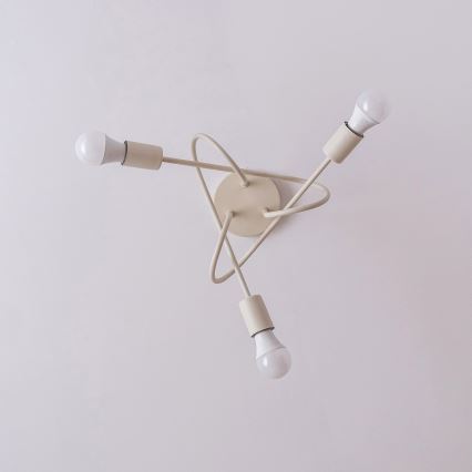 Pintakiinnitteinen kattokruunu OXFORD 3xE27/15W/230V kerma