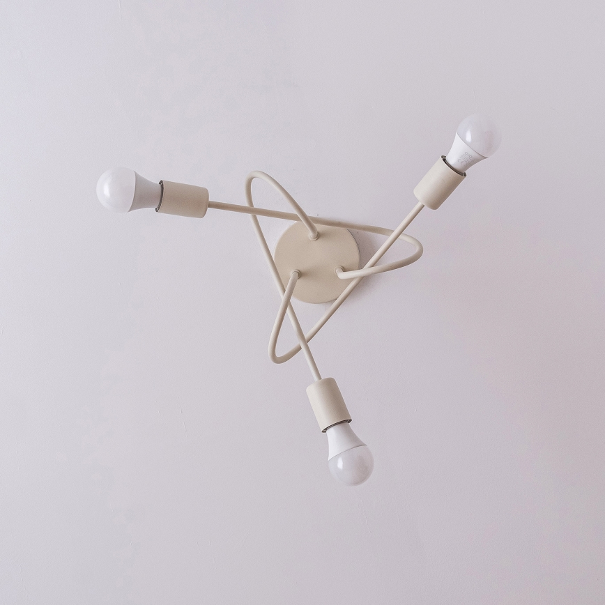 Pintakiinnitteinen kattokruunu OXFORD 3xE27/15W/230V kerma