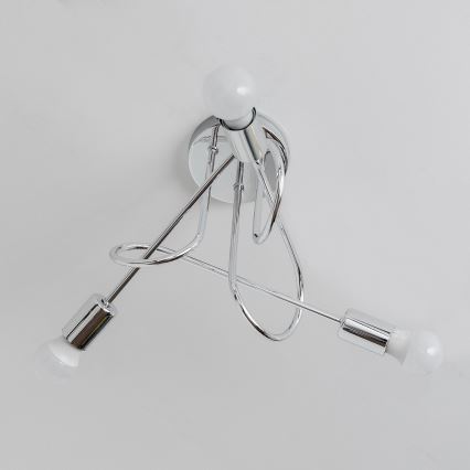 Pintakiinnitteinen kattokruunu OXFORD 3xE27/15W/230V kiiltävä kromi