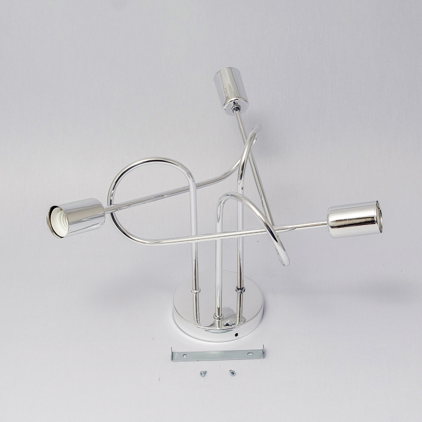 Pintakiinnitteinen kattokruunu OXFORD 3xE27/15W/230V kiiltävä kromi