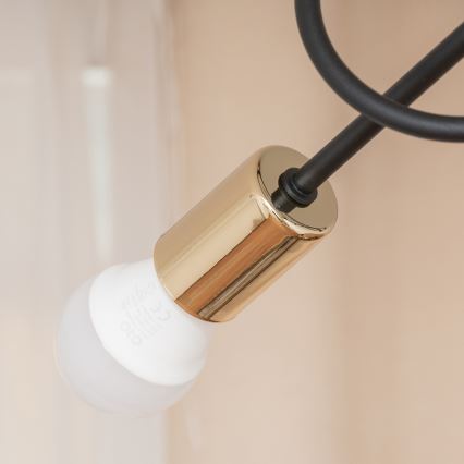 Pintakiinnitteinen kattokruunu OXFORD 3xE27/15W/230V kulta/musta