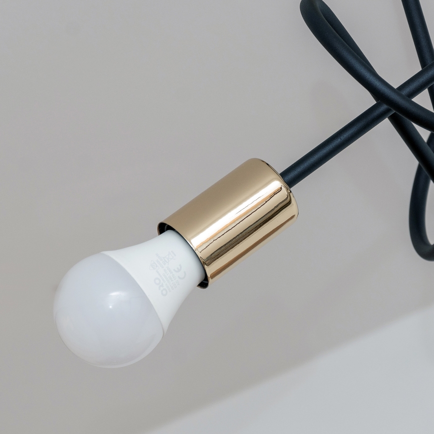 Pintakiinnitteinen kattokruunu OXFORD 3xE27/15W/230V kulta/musta