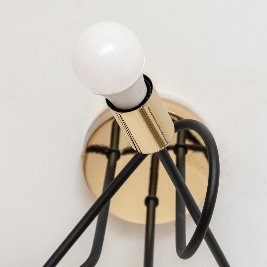 Pintakiinnitteinen kattokruunu OXFORD 3xE27/15W/230V kulta/musta